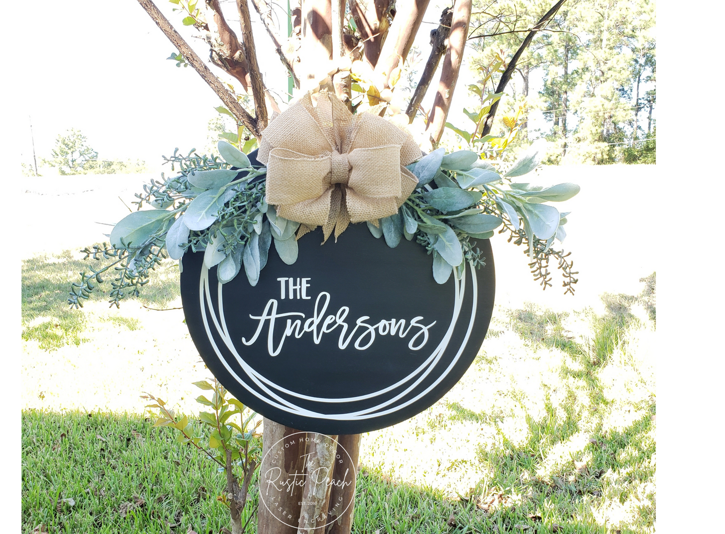 Personalized Round Doorhanger