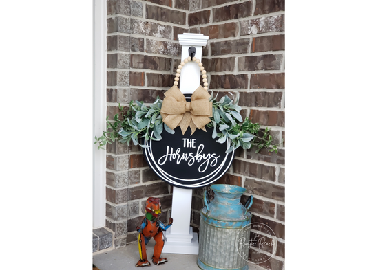 Personalized Round Doorhanger